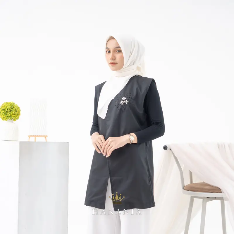 Hazura Vest Payet pearl Premium collection - vest wanita / korean style / kondangan / ootd berhijab / wanita casual 5