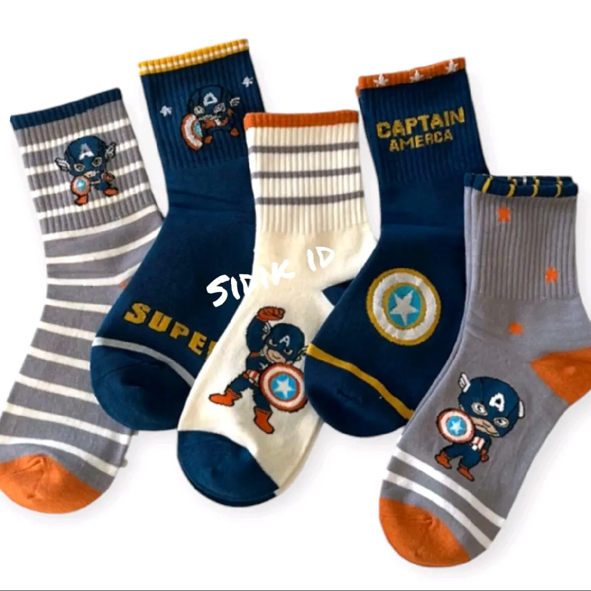 3 Pasang Kaos Kaki Anak Cowok Laki Laki Usia 4-8 Tahun Motif Superhiro Terlaris Fashion
