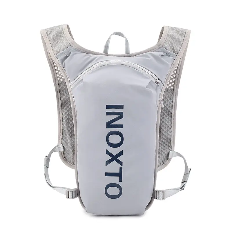 Sporty Unisex's Letter Print 1.5l Hydration Vest Backpack, Waterproof Lightweight Contrast Mesh Sheer Zipper Running Vest Bag, Sport Accessories for Hiking Running Cycling Fishing Pickleball Tennis, Summer Outfits 2024, Running Vest, Travel Accessories