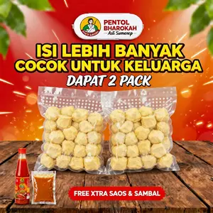 Pentol Tahu madura Khas Sumenep Isi 120 biji Isi Banyak Lembut & Gurih Saos Pedas