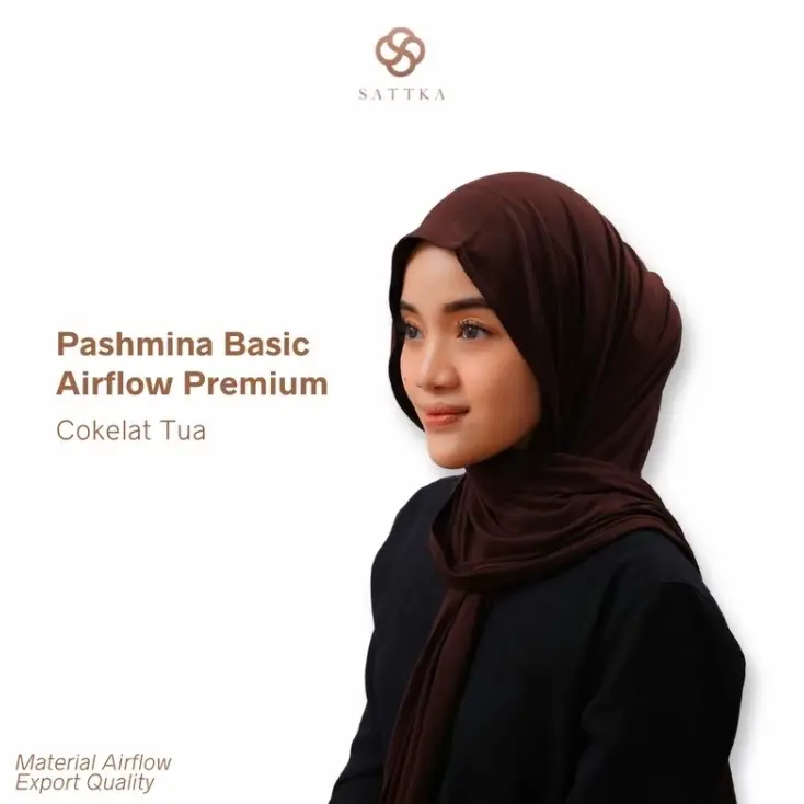 Pashmina Airflow Premium Sattka / Adem lentur Ringan 1
