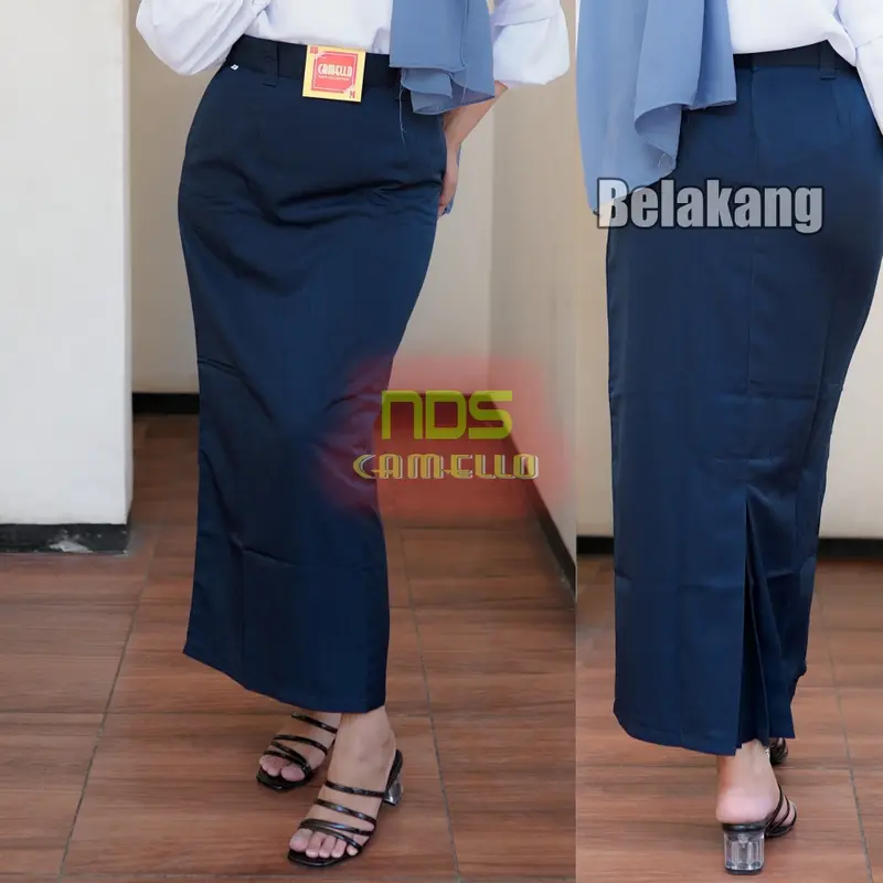 CAMELLO - Rok Span Belah Belakang Rempel Kerja Kuliah Sekolah 3