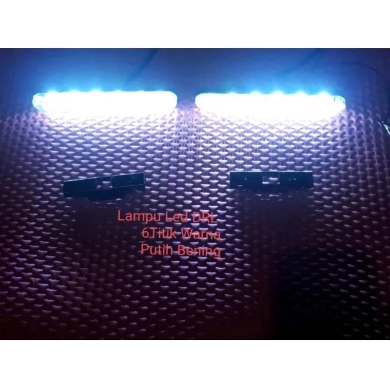 LAMPU DRL BUMPER DEPAN DRL 6 LED FORTUNER VARIASI TAMBAHAN UNIVERSAL SEIN RUNNING 3
