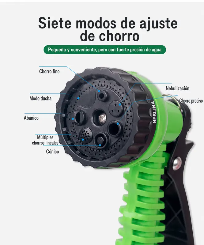 15/22/30M Manguera Flexible Extensible,pistola Pulverizadora De Jardín - Foto 4