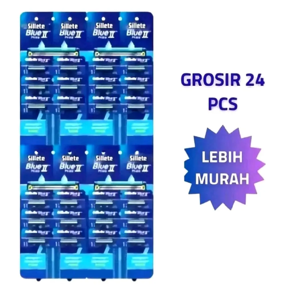 pisau cukur alat cukur isi 6 12 24 goal blue cukur kumis istimewa
