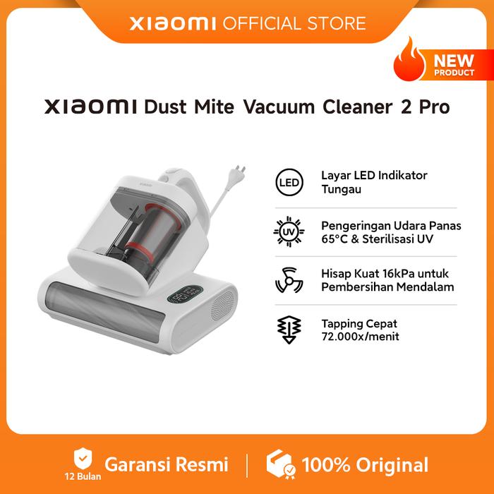 Gambar Xiaomi Dust Mite Vacuum Cleaner 2 Pro | Layar LED Indikator Tungau | Pengeringan Udara Panas 65°C & Sterilisasi UV | Hisap Kuat 16kPa untuk Pembersihan Mendalam | Tapping Cepat 72.000x/menit [Official Store] dari Xiaomi Indonesia Kab. Tangerang Tokopedia