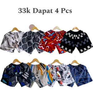 Paket 4 Pcs Celana Boxer Pendek Viral Terbaru Cowok Cewek Bermotiv Keren Kolor Pendek Pria Wanita Unisex Dewasa Kekinianl Terbaru Santai Pantai Tidur Dan Sehari-hari Tebal Motif Distro Keren Bahan Katun Dengan Desain Terbaik Celana Shorts Panjang