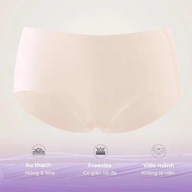 Combo 5 Quần Lót Nữ Su Thạch Bradina TÀNG HÌNH Băng Lụa, Mỏng nhẹ, Không đường may QLS6 + Tặng 1 quần chip ngẫu nhiên 1