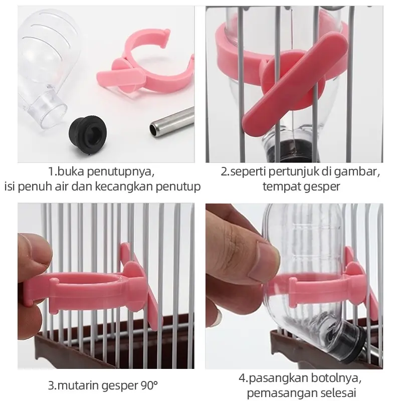 Botol Minum Kucing Kelinci 80ml Botol Air Hamster Portabel Tempat Minum Botol GANTUNG PET DRINKING BOTTLE 3