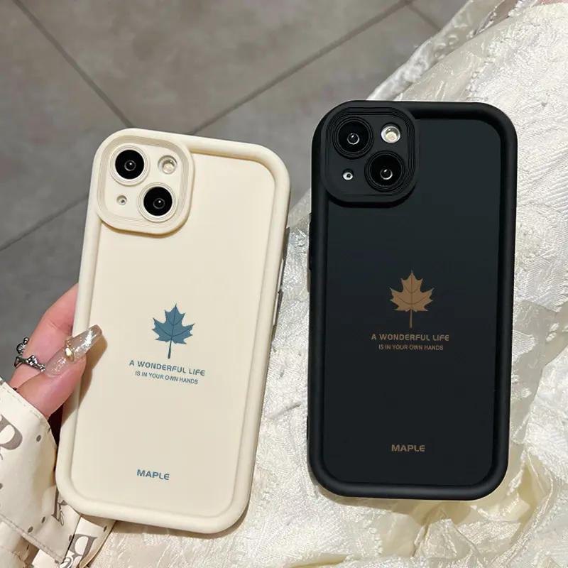 Casing Hp Untuk Infinix Smart 6 Infinix Smart 6 Plus Case HP pola daun maple Cesing Casing sederhana Kesing Silikon lunak Kasing baru Softcase 7