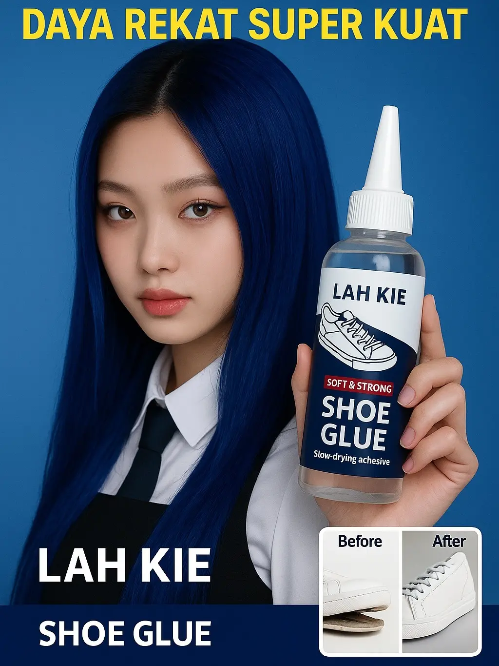 LEM LAH KIE - Lem Sandal dan Sepatu Super Kuar Tahan Air, Perekat, Sealants dan Penambal - Lem Terbaik Untuk Semua Jenis Sepatu dan Sandal