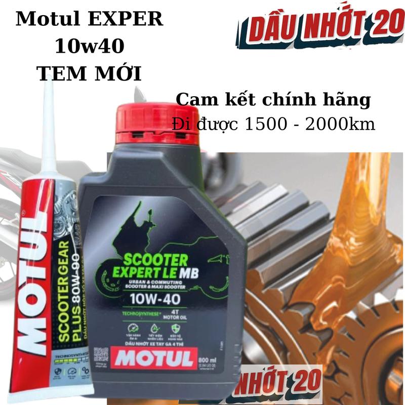Dầu nhớt xe máy xe tay ga MOTUL SCOOTER EXPERT LE Kèm lap motul