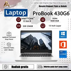 LAPTOP 430G6 intel Core i3 Gen 8  RAM 8GB-16GB SSD 256GB-512GB  Layar 13 inci Windows 11Pro Mulus Berkualitas Bergaransi Murah untuk Pelajar Sekolah