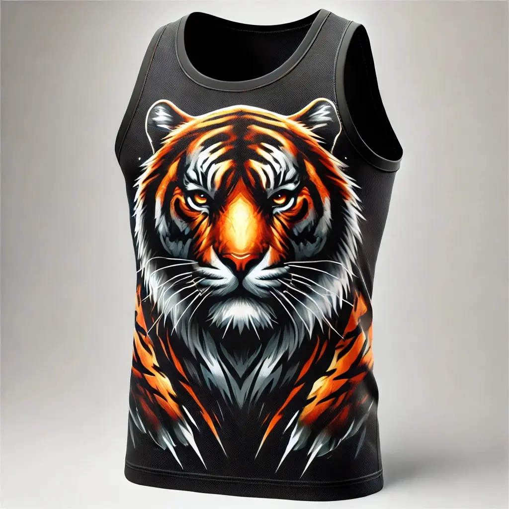ShopAoi - Singlet Macan Keren Lekbong Koas Tanpa Lengan Hitam Kaos Motif