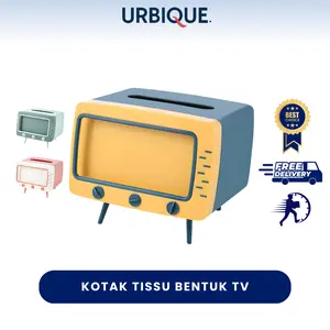 URBIQUE - Kotak Tissue Box Organizer Bentuk TV Handphone Holder Tempat Tisu GSF