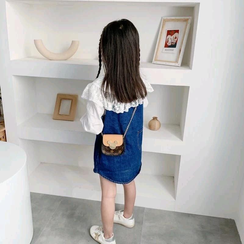 Tas selempang anak lucu imut bahan sintesis 2