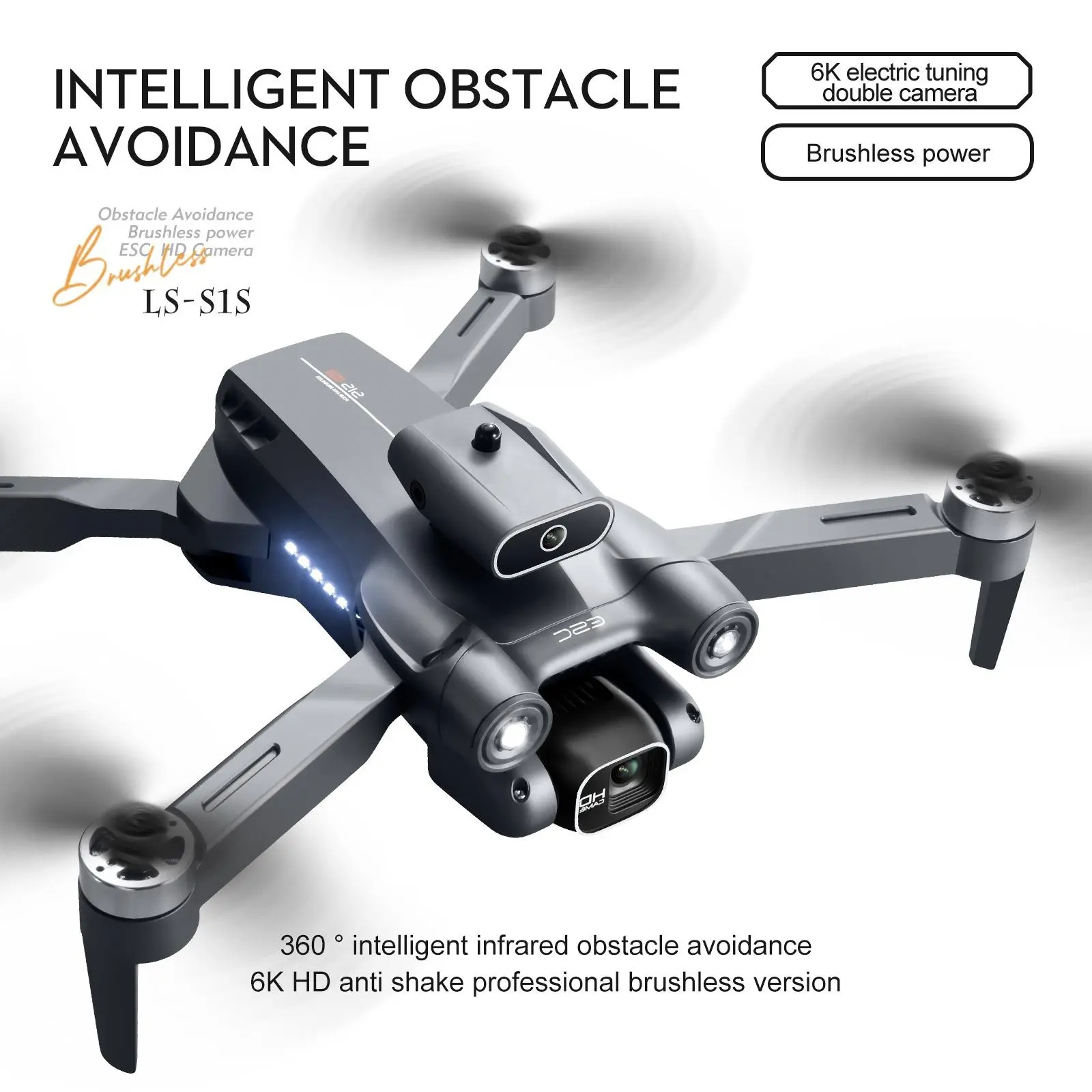 S1 PRO MAX GPS RC 5G WIFI Drone 4K Professional Edition with Aerial Photography, 8K HD Camera, Obstacle Avoidance, Brushless, Foldable quadcopter