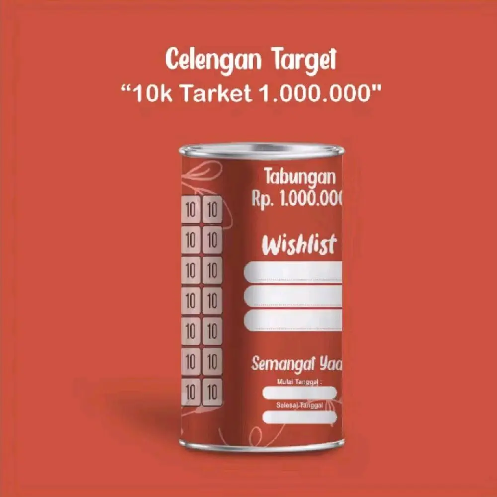 Small Rp 10 celengan target viral tiktok/SMALL/pecahan Rp 2000/celengan lucu murah ...
