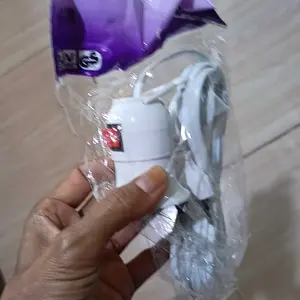 Fitting Lampu Gantung E27 Putih 5 Meter dengan Switch ON/OFF & Kabel 3M/5M untuk Rumah dan Fitting Merah Saklar