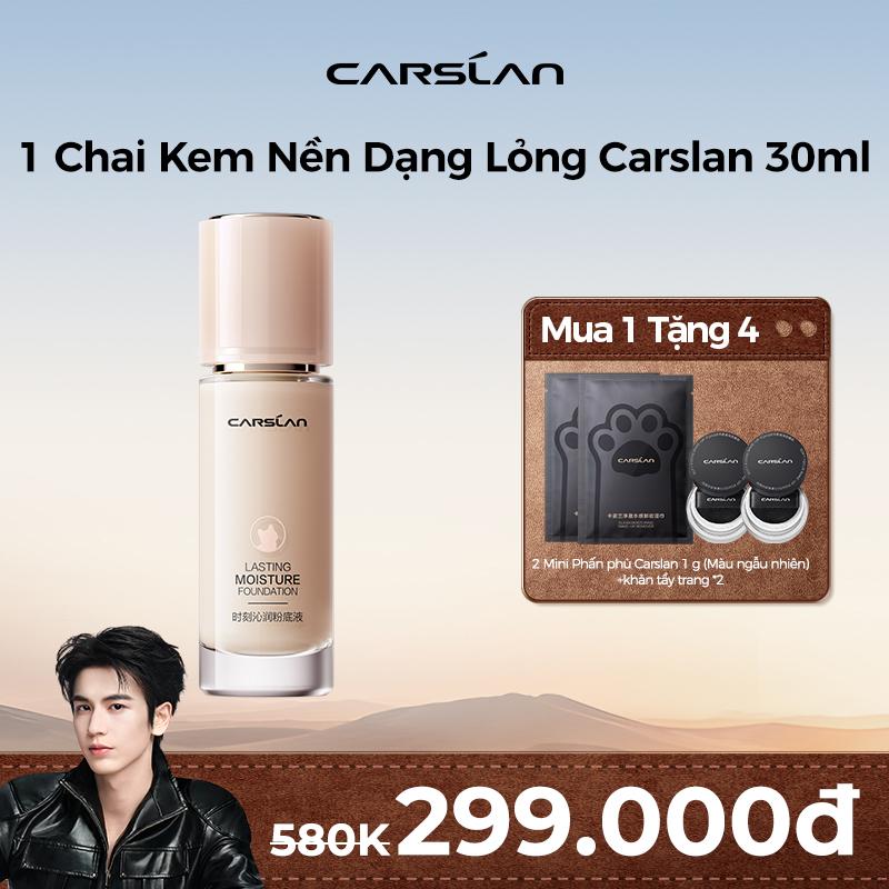 [MIN] Kem Nền dạng lỏng 30ml tặng COMBO 2 Phấn phủ Carslan mini 1gx2 (Màu ngẫu nhiên)+khăn tẩy trang *2