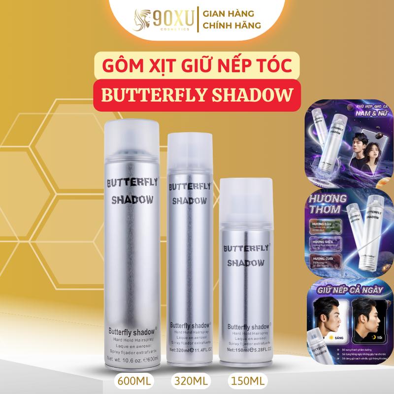 Gôm Xịt Giữ Nếp Tóc Butterfly Shadow Chính Hãng – Tạo Kiểu Tóc Tự Nhiên Không Gây Bết Dính