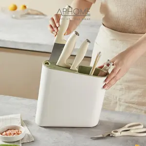 APHOME Rak Pisau Rak Sendok Wadah Alat Makan Tempat Sendok Penyimpanan Alat Makan Double Set Rak Pisau Sendok Garpu ENDA