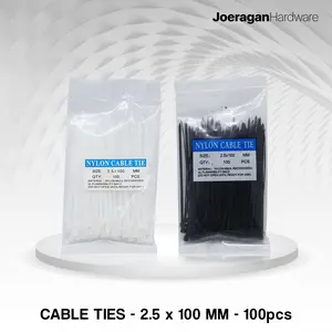 Nylon Cable Tie 10cm 15cm 20cm 25cm 30cm Kabel Ties Tis 10 15 20 25 30 cm Insulock Hitam atau Putih Plastik