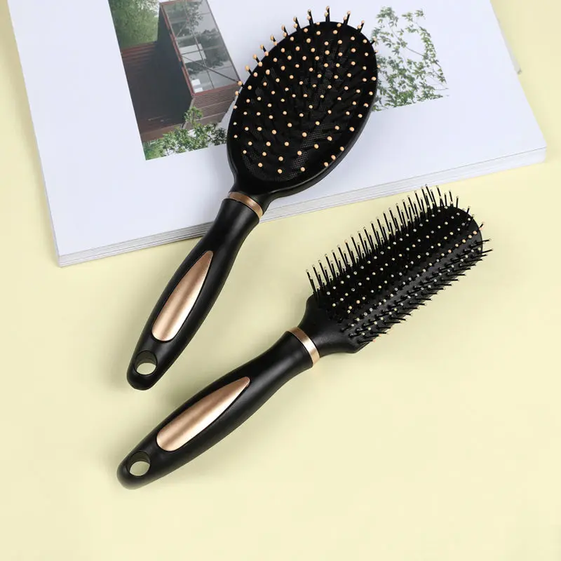 Lược Uốn Tóc, Tại Nhà, Dành Cho Nam Và Nữ, Đệm Khí, Lược Mát Xa Túi Khí, Lược Thông Hơi, Có Khóa Bên Trong, Lược Con Lăn Hình Trụ, Thích Hợp Để Tạo Kiểu Tóc 3