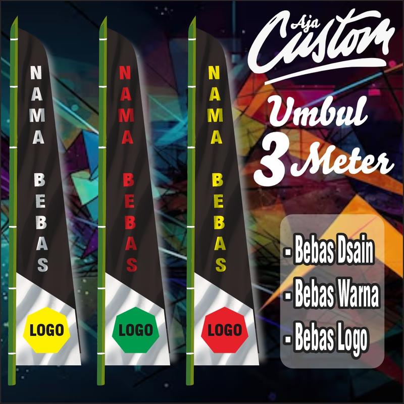 Product Introduction of UMBUL UMBUL CUSTOM MODEL TERBARU (TULISAN + LOGO) WARNA TULISAN BEBAS 4