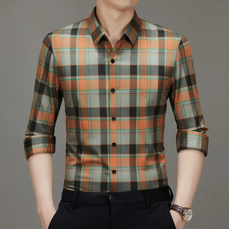 Áo sơ mi nam dài tay caro  Mẫu PT55, sơ mi nam chất kate lụa cao cấp Hàn Quốc phong cách mới trẻ trung cực hot Menswear  Shirt Kem Shirt 1
