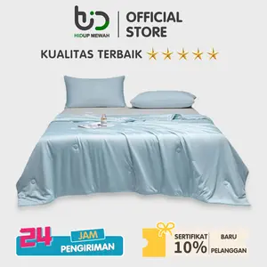 Hidup Mewah Selimut AC Tipis Bisa Dicuci Mesin - Selimut Musim Panas, Bernapas, Nyaman untuk Tidur Siang & Malam, 2 in 1 (Dingin & Hangat)