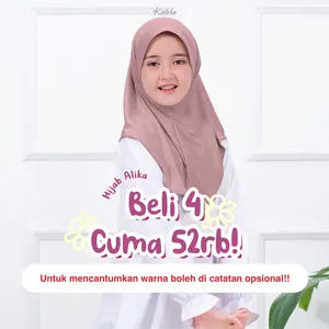 Kalisha - Alika Paket Super Hemat 4 dan 8 Pcs (Hijab Bergo Anak Bahan Jersey)