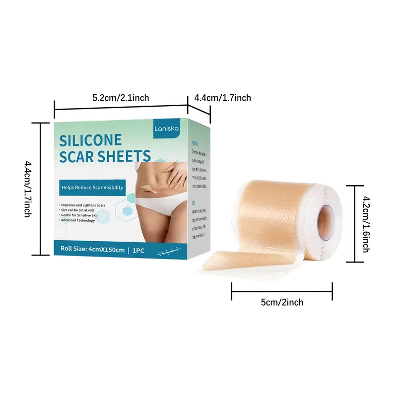 Product Introduction of Silicone Scar Sheets, 1 Roll/2 Rolls Gentle Hydrating Skin Care Patches, Breathable Body Care Products, Ideal for All Skin Types, Scar Tape For Facial Lines, Scarbandages 12