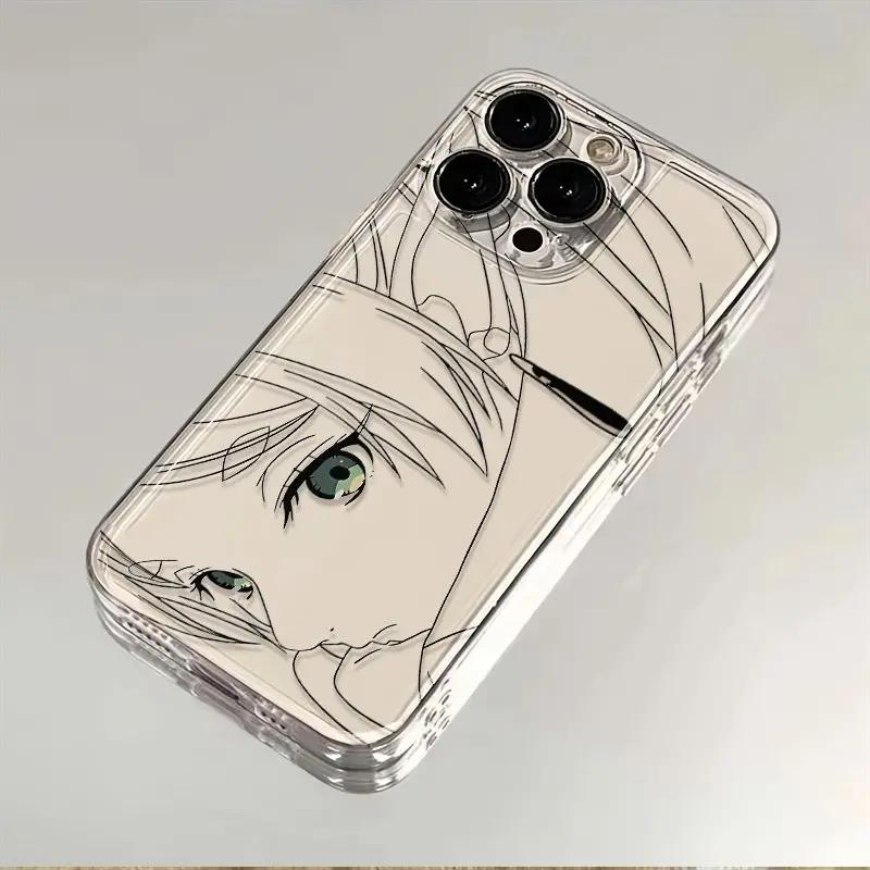 3 Ngày Giao Nội Địa Ốp lưng mềm trong suốt họa tiết cô gái anime nét phác thảo…