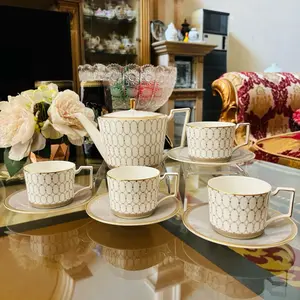 Tea Pot Tea Cup Saucer Wedgwood Renaissance Grey Mewah Cantik