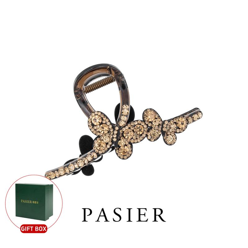  Kẹp Tóc Càng Cua Thiết Kế Cổ Điển PASIER Trang Trí Với Zirconia Khối Châu Âu 11CM Phong Cách Nghệ Sĩ Món Quà Tốt Nhất Cho Phụ Nữ Mẹ Chị Em Bạn Bè Hộp Quà 