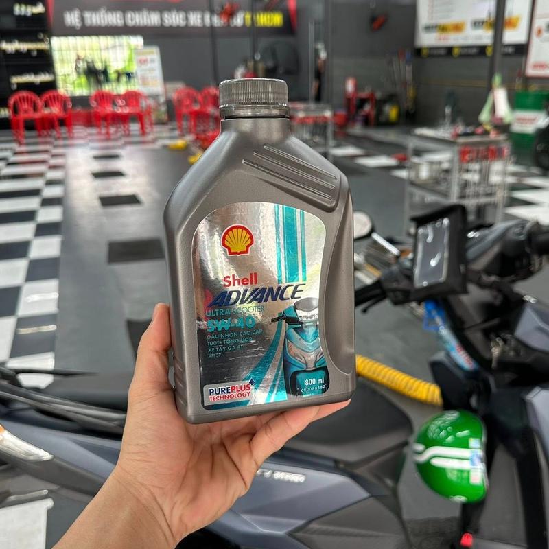  Nhớt Shell Advance Ultra Scooter 5W40 nhớt tổng hợp cho xe tay ga 0.8L  940009  