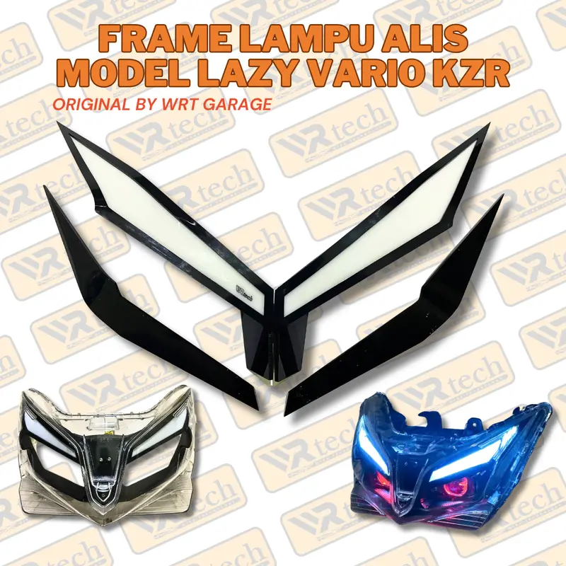 Frame Lampu alis custom model lazy vario 125 KZR Motorcycle Akrilik 1