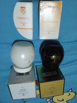 Product Review of CHALONESE Paket Skincare Sunscreen Cream Moisturizer BPOM ( Sunscreen SPF 50Pa+++ + Day & NIght Cream) Pelembab Wajah Anti-UV Facial Hitam from i**1 0