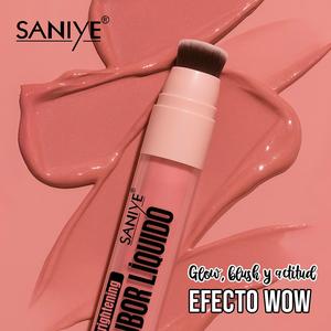 SANIYE rubor líquido， modifica el contorno, hidratación natural de larga duración, hermoso efecto de maquillaje