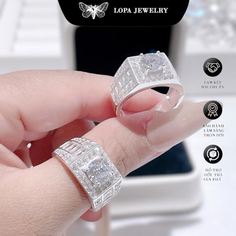 Nhẫn nam SK276, nhẫn nam vuông bạc LOPA, điểm nhấn, thu hút thời trang, cá tính , sang trọng, đi chill, kỉ niệm , quà tặng,Bạc LoPa(giá 1 chiếc)