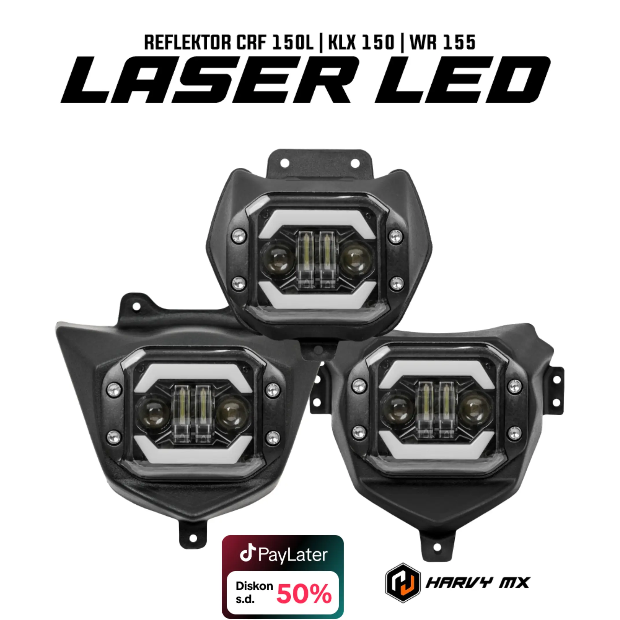 HARVYMX Reflektor Laser Led CRF 150L KLX Bigfoot Dtracker New WR155