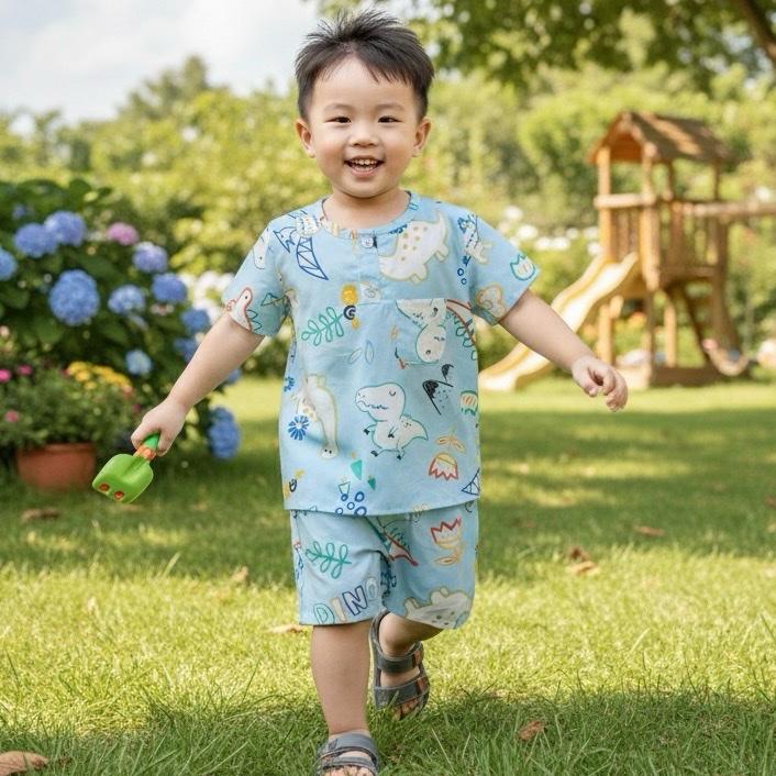 ĐỒ BỘ BÉ TRAI - TOLEXINH [9kg-16kg] set bộ tole tay ngắn quần đùi - vải tole loại 1 [FREESHIP] hàng tận xưởng