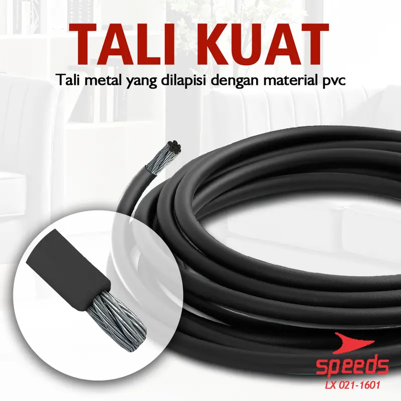 SPEEDS 2 in 1 Tali Skipping / Skipping Spring Lompat Tali Jumping Rope Dengan Tali dan Tanpa Tali Outdoor Dengan Alat Hitung Otomatis 021-1601 3