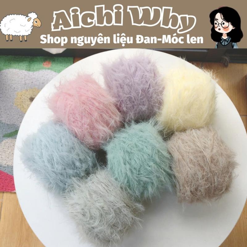 Len Mi Lông Dài Sợi Len Dày Nhiều Màu- Sợi nhỏ 0.5mm dùng để Mix len
