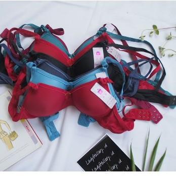 Bra BH Wanita Busa Polos Tanpa Kawat / Pengait 2 / MURAH TERLARIS / Size 34-36-38-40 / Real Picture 2