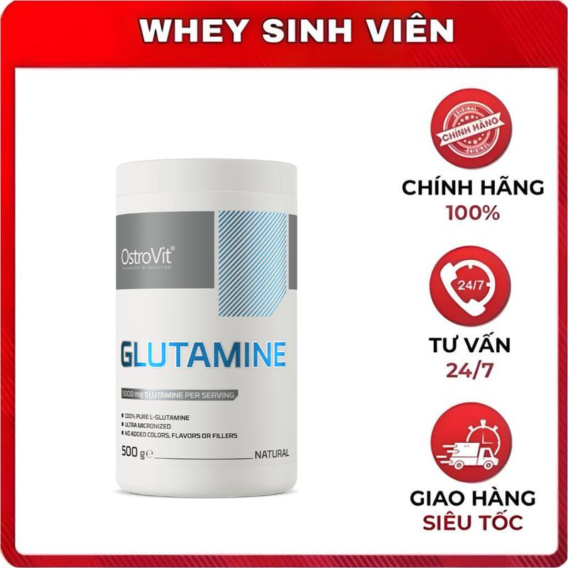 CHính Hãng BỘT OSTROVIT GLUTAMINE - THỰC PHẨM BỔ SUNG UỐNG CHO GYM 500G 100 LẦN DÙNG