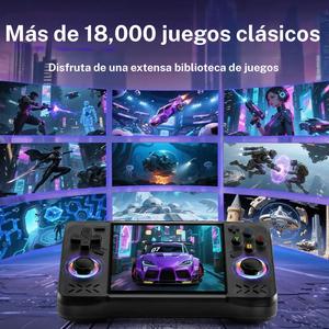 Consola retro cibernética 2026 Xf40h con más de 18,000 juegos, pantalla IPS de 4 pulgadas, juego multijugador por Wi‑Fi, sistema Linux y batería de 4000 mAh; ¡el regalo perfecto para jugadores, Cibernético
