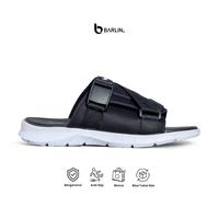 Gambar Barlin Hakuro Black White - Sandal Selop Pria Traveling Sendal Slop Cowok - Black White, 39 dari Barlin Kota Bandung 1 Tokopedia
