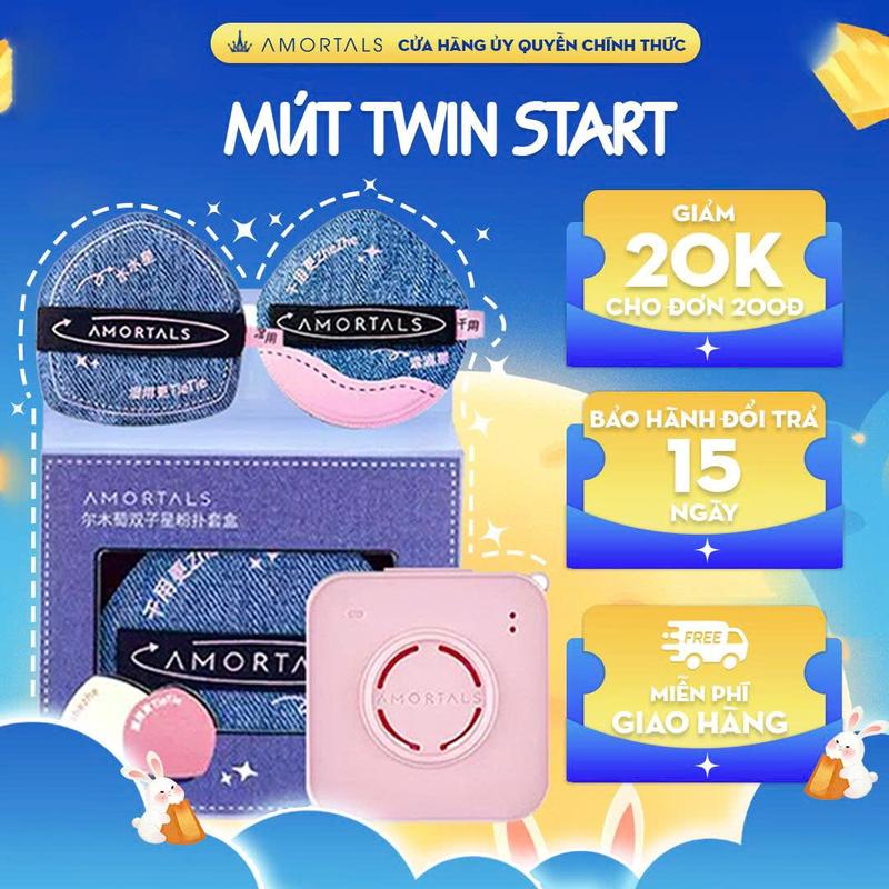 《Amortals Vietnam》- Bông Mút Trang Điểm Twin Star Có Kèm Hộp Đựng